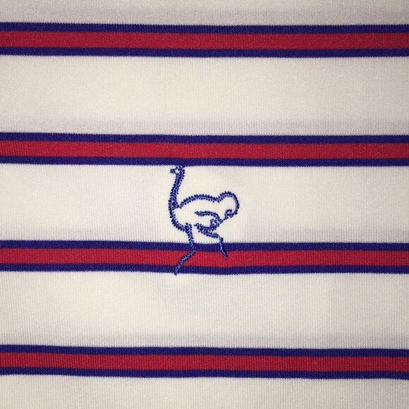 Ostrich Logo Red White Blue 4th of July RLX Ralph Lauren Golf Polo shirt L - Picture 2 of 5